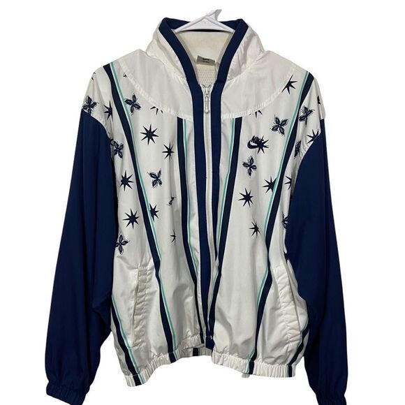 Nike Vintage Star Floral Print Windbreaker Jacket - Picture 1 of 5